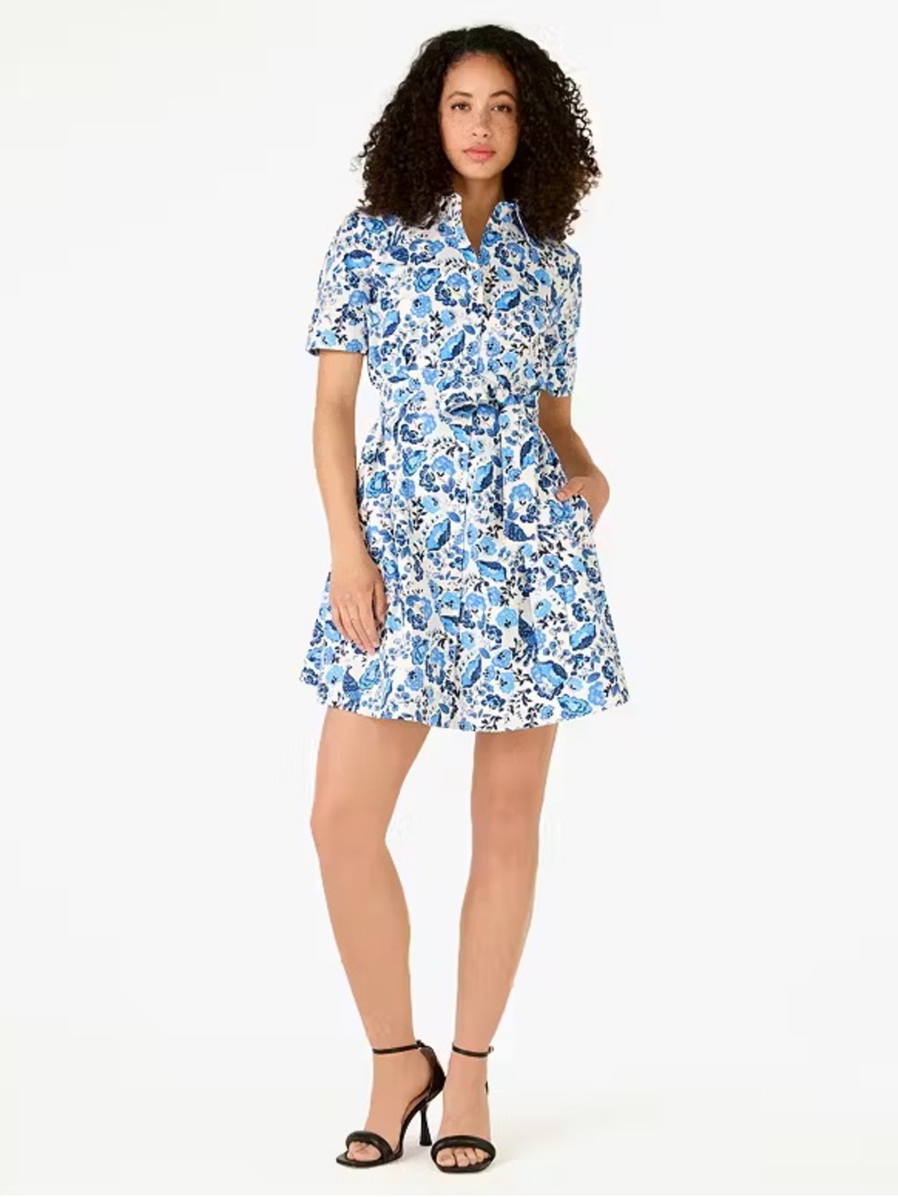 Kate Spade Peacock Floral Shirt Dress
